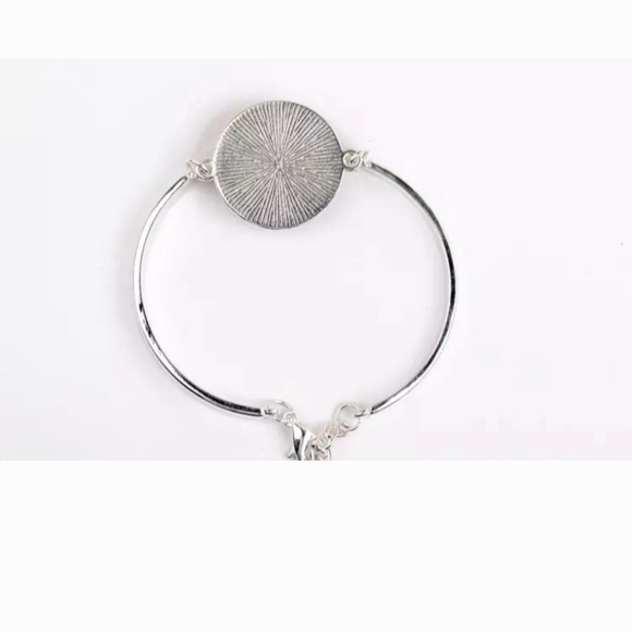 New Sagittarius Zodiac Glass Cabochon Silver Bracelet. - Picture 3 of 3
